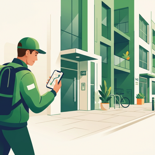 Happypath courier illustration
